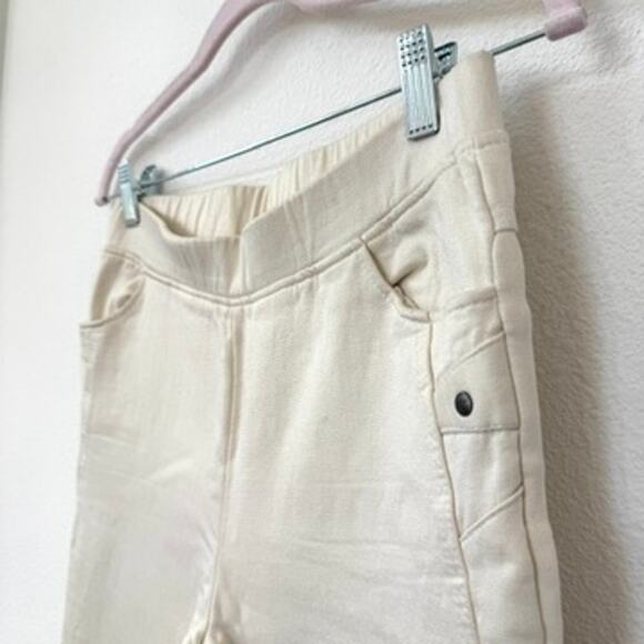 ARIA Collection Pull-On Pants Cream Textured Knit Elastic Waist Korea XS-S - Picture 2 of 5